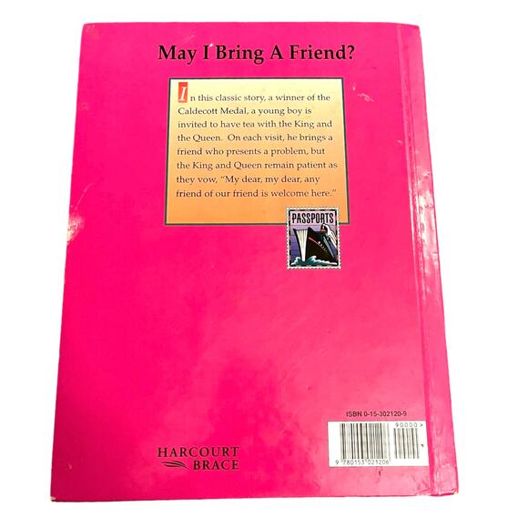 Hardcover 1997 MAY I BRING A FRIEND? Kids Book Beatrice Schenk Caldecott Medal - Picture 2 of 5